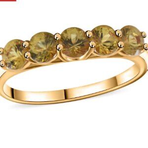 Madagascar Yellow Sapphire 5 Stone Ring